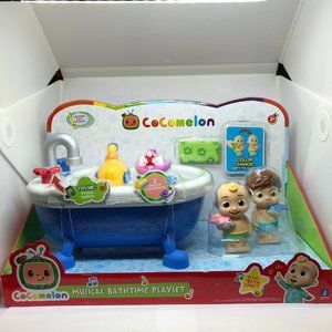 Brand New COCOMELON MUSICAL BATHTIME PLAYSET Bath Squirters JJ Toy Color Change